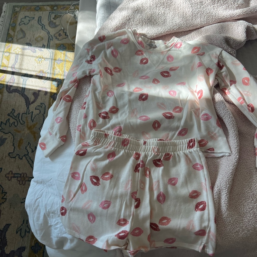 Grayson Threads Pink and White Heart Pajamas
